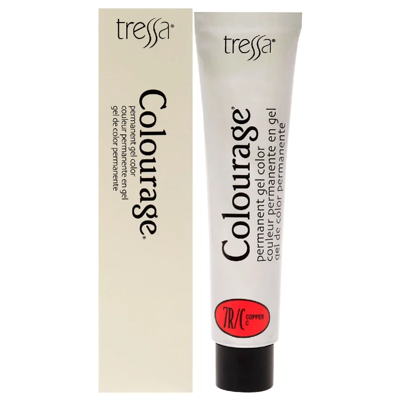 moisturizing products for dry, damaged curls-Tressa Colourage Permanent Gel Color - 7RC Copper by Tressa for Unisex - 2 oz Hair Color