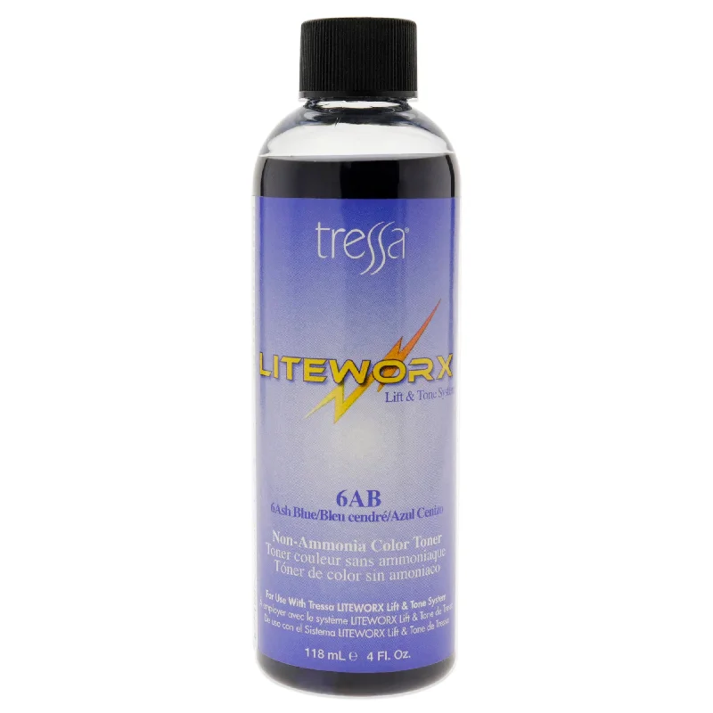 hair care for frizz and volume control-Tressa Liteworx Toner - 6AB Ash Blue by Tressa for Unisex - 4 oz Toner