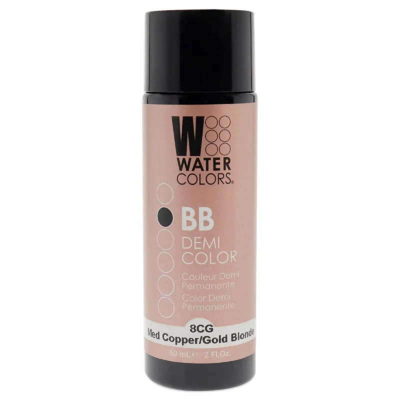 protein treatment for damaged hair-Tressa Watercolors BB Demi-Permanent Hair Color - 8CG Medium Copper Gold Blonde by Tressa for Unisex - 2 oz Hair Color