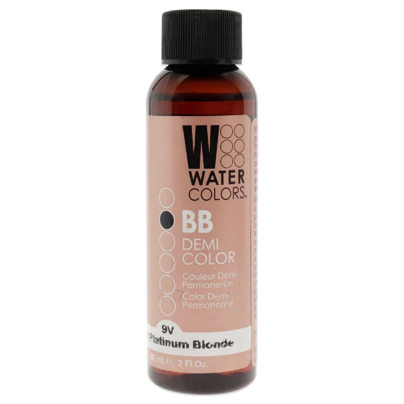 best shampoo for healthy hair-Tressa Watercolors BB Demi-Permanent Hair Color - 9V Light Platinum Blonde by Tressa for Unisex - 2 oz Hair Color