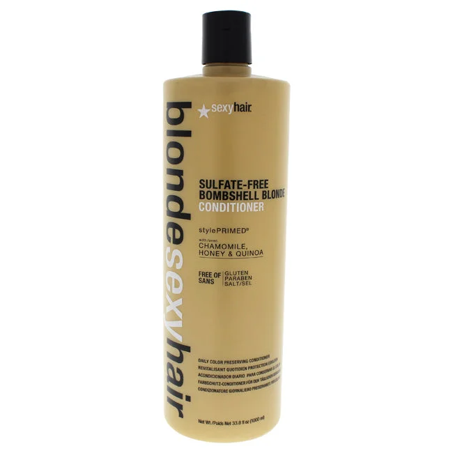 nourishing hair oils for healthy shine-Sexy Hair Blonde Sexy Hair Sulfate-Free Bombshell Blonde Conditioner by Sexy Hair for Unisex - 33.8 oz Conditioner