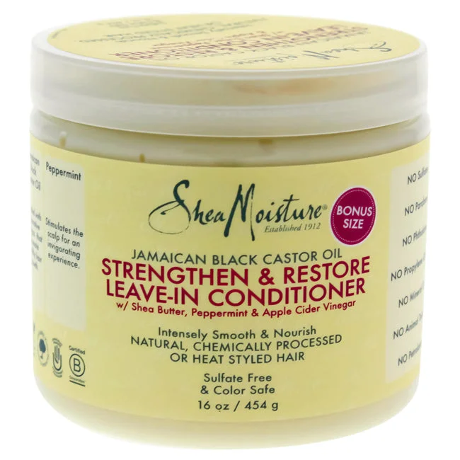 repairing serum for dry, brittle hair-Shea Moisture Jamaican Black Castor Oil Reparative Leave-In Conditioner by Shea Moisture for Unisex - 16 oz Conditioner