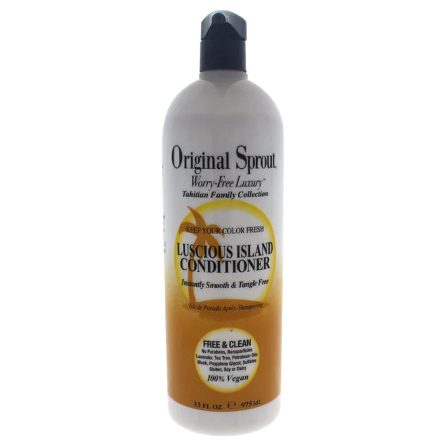 anti-frizz mousse for curly hair-Original Sprout Luscious Island Conditioner by Original Sprout for Unisex - 33 oz Conditioner