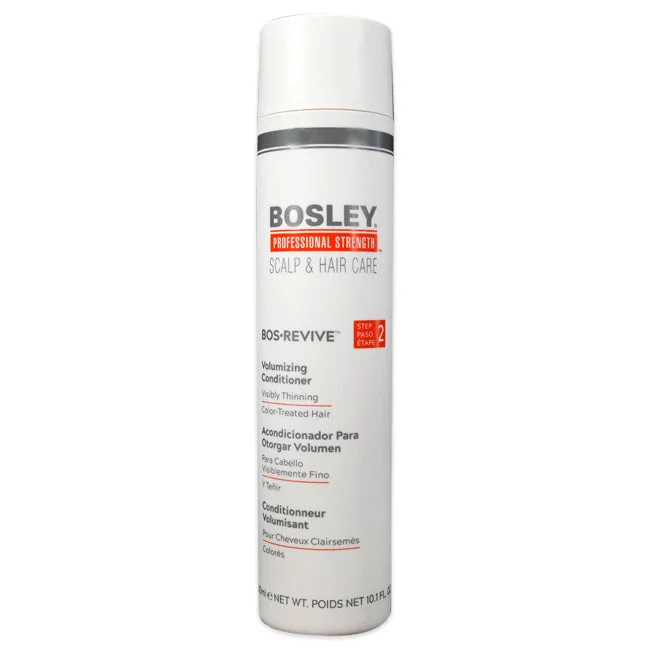 hair care for shiny, smooth curly hair-Bosley Bos-Revive Volumizing Conditioner for Visibly Thinning Color-Treated Hair by Bosley for Unisex - 10.1 oz Conditioner