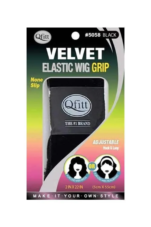 premium wigs for a luxury fashion statement -Qfitt Velvet Elastic Wig Grip #5058 Black