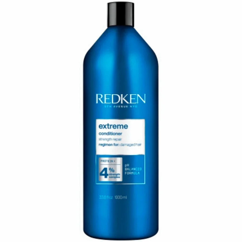 anti-frizz mousse for curly hair-Redken EXTREME HAIR STRENGTHENING CONDITIONER 1000ML