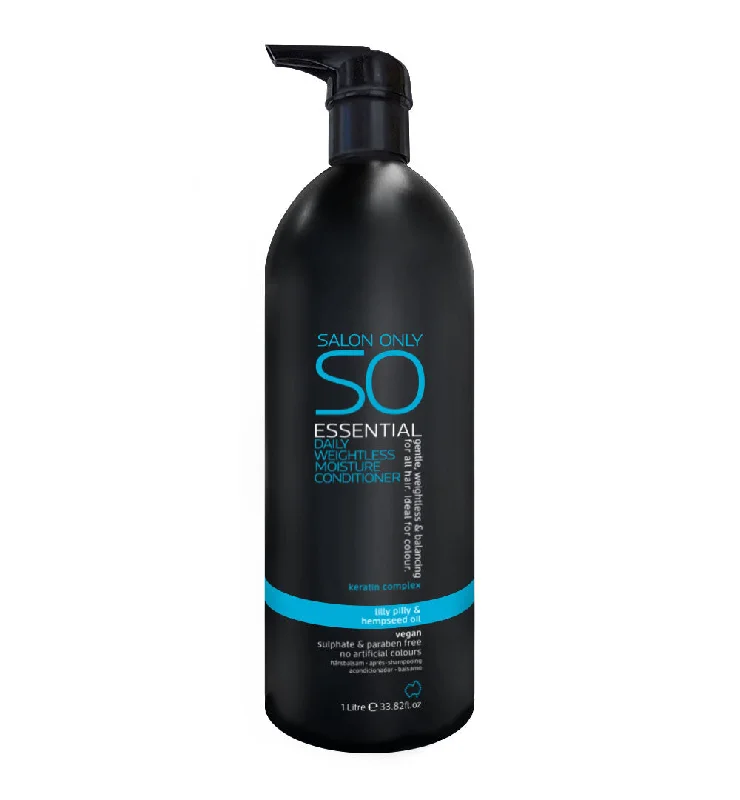 natural oils for nourishing dry hair-Salon Only SO Essential Conditioner 1 Litre