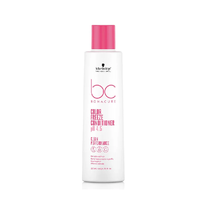 anti-frizz mousse for thick hair-SCHWARZKOPF BONACURE CLEAN PERFORMANCE PH 4.5 COLOR FREEZE CONDITIONER 200ML