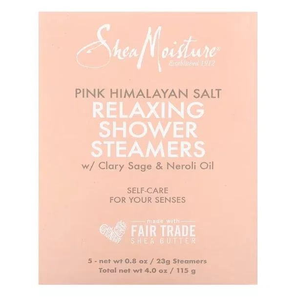 Shea Moisture Shower Steamer  Pink Him Salt 24 Piece (5) Count 4 Oz.