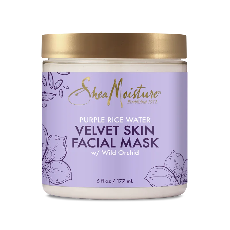 SheaMoisture Velvet Skin Facial Mask Purple Rice Water and Wild Orchid 6 oz