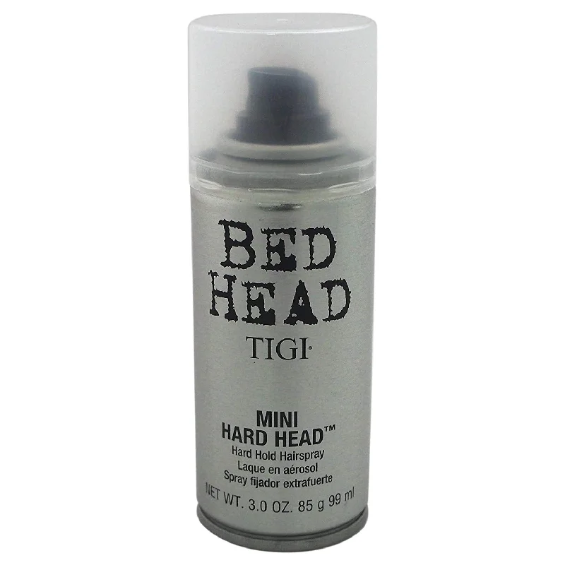 anti-frizz mousse for curly hair-Tigi Bed Head Mini Hard Head Hairspray 3 oz