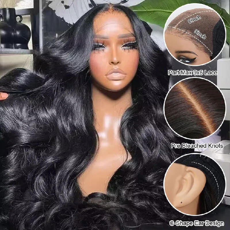 full lace wigs for natural hair texture -Tuneful Ready To Wear M-Cap 9x6 Pre Max Part Max Lace Body Wave Glueless Wigs