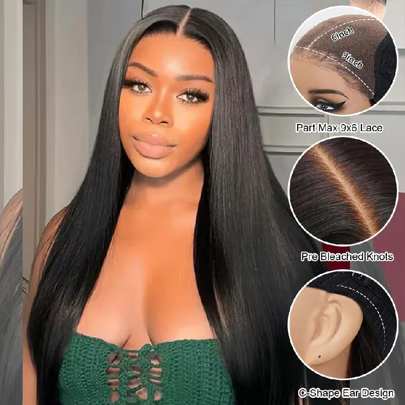 natural-looking wigs for different occasions -Tuneful Ready To Wear M-Cap 9x6 Pre Max Part Max Lace Staright Glueless Wigs