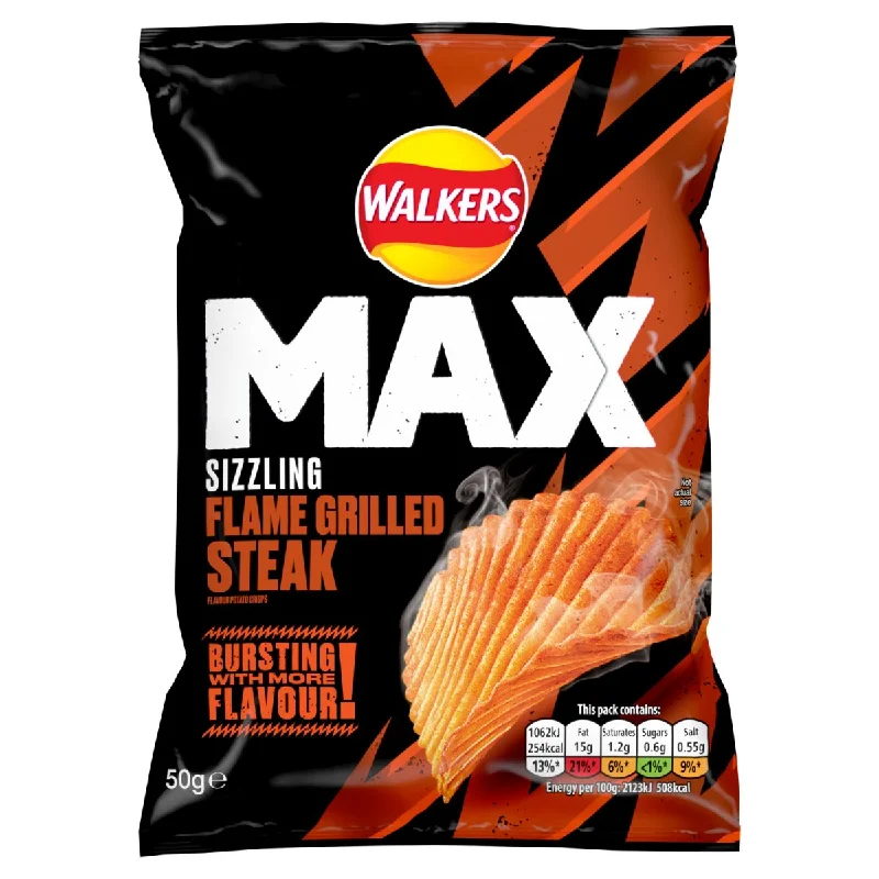 Walkers Max Flame Grilled Steak 50G