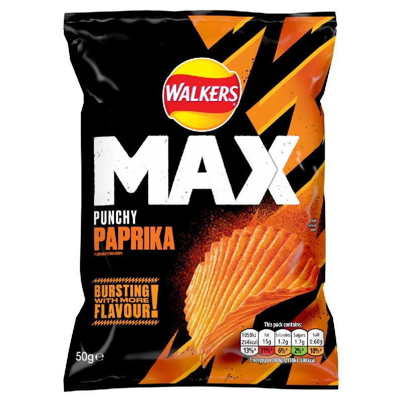 Walkers Max Paprika  50G