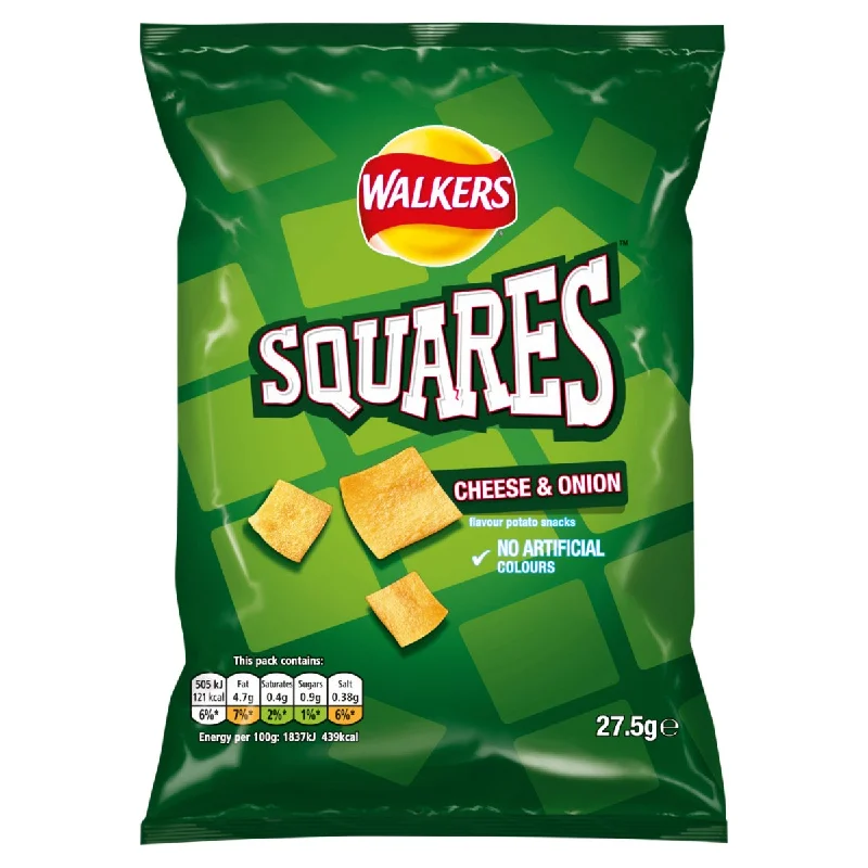 Walkers Squares Cheese & Onion  27.5G