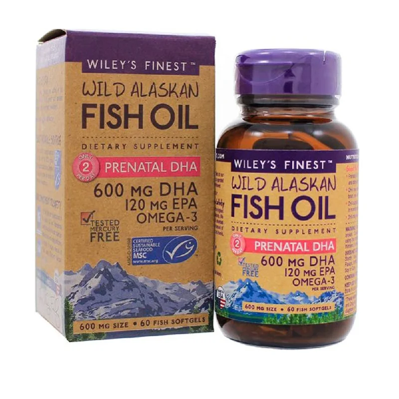 Wiley's Finest Wild Alaskan Fish Oil Prenatal DHA