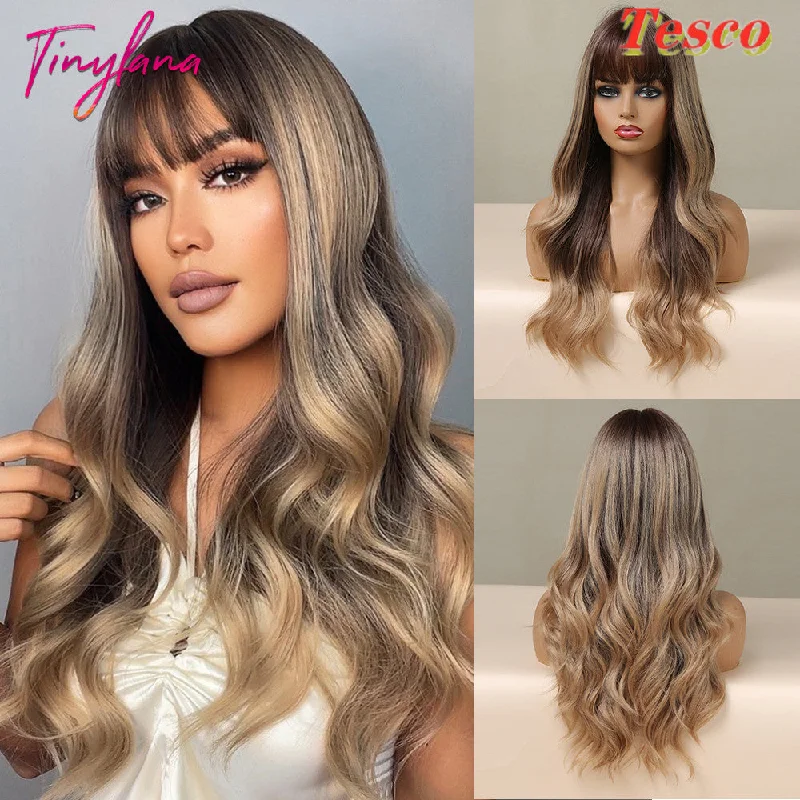 high-quality synthetic wigs for everyday wear -Women Wear Wavy Wigs