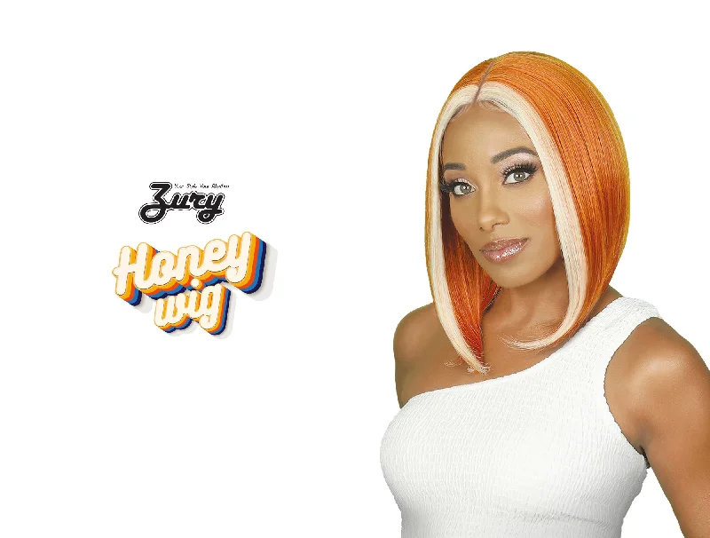 easy-care synthetic wigs for low maintenance -ZURY SIS HD LACE FRONT HONEY WIG - TAY